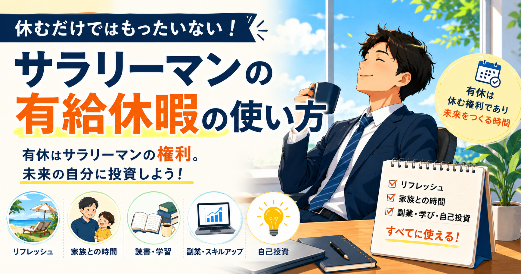 サラリーマンの有給休暇の使い方