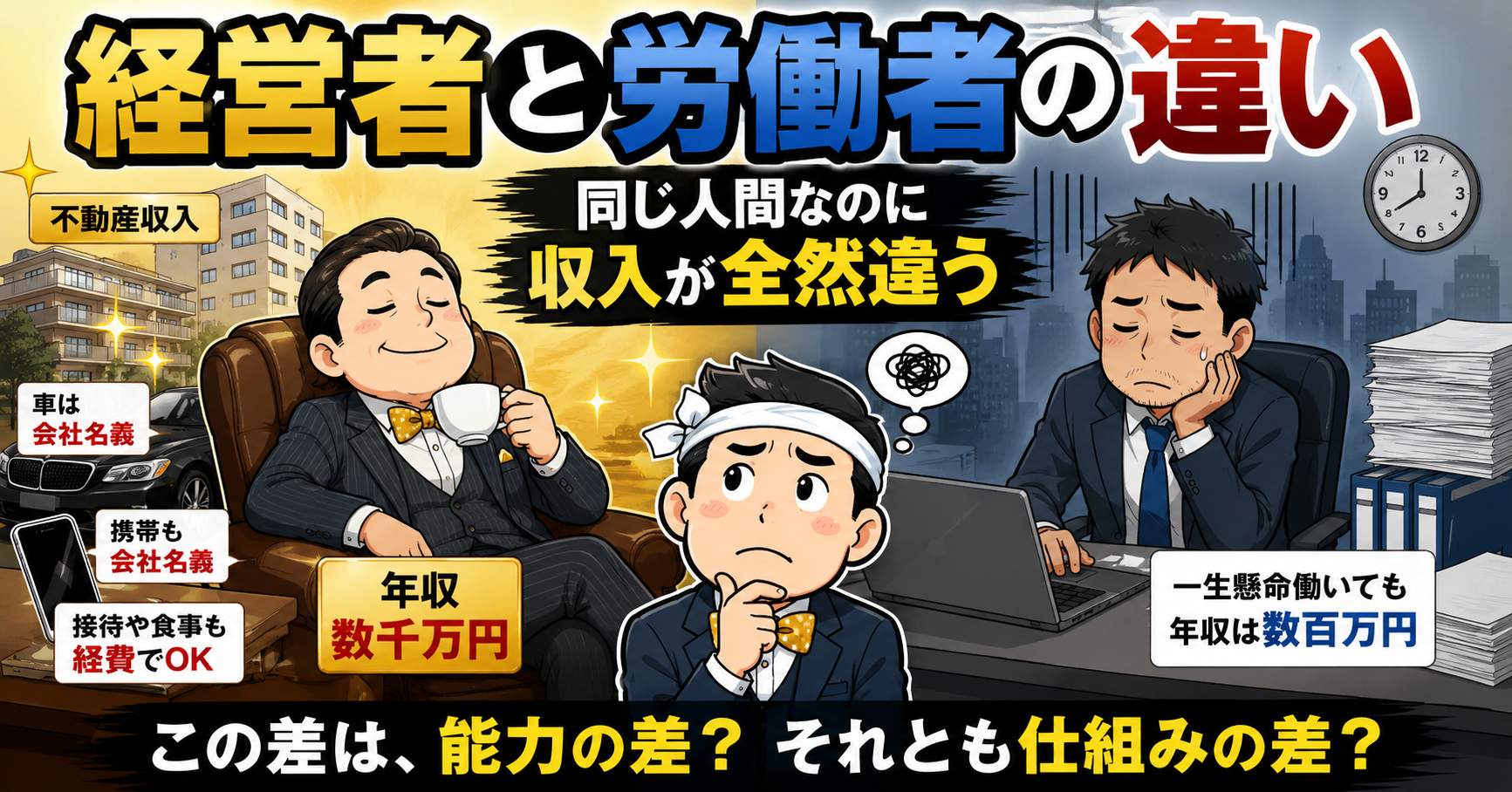 経営者と労働者の違い