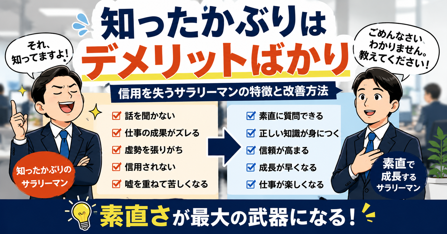 知ったかぶりサラリーマン