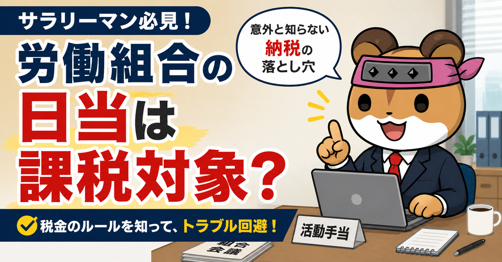 サラリーマン必見 労働組合の日当は課税対象？