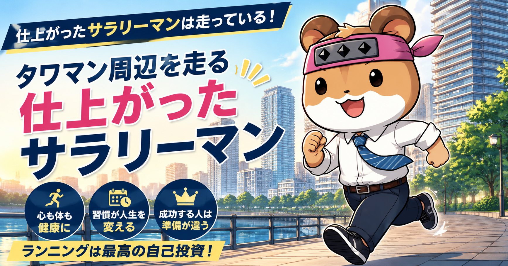 仕上がったサラリーマンは走っている。
