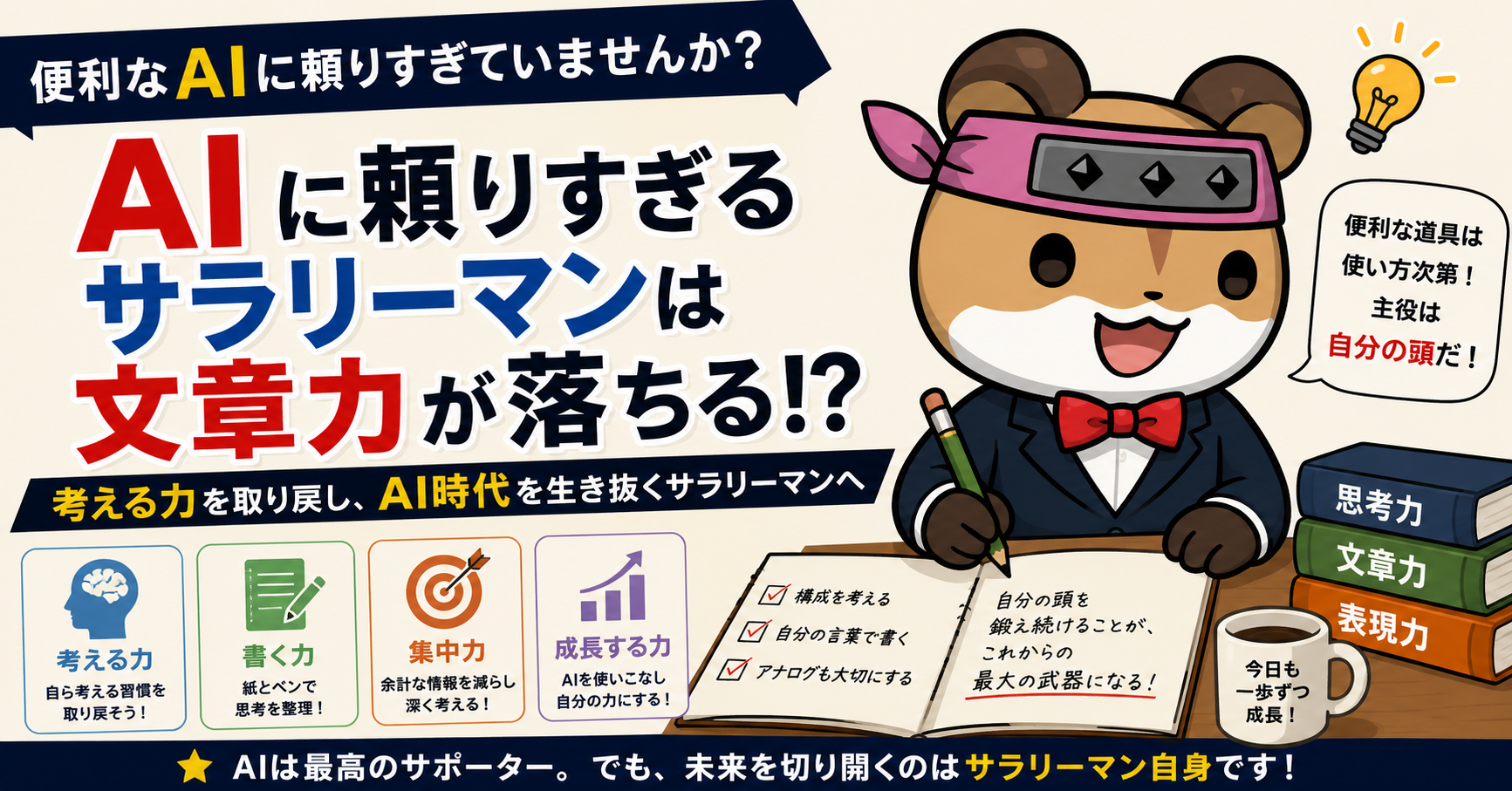 AIに頼りすぎるサラリーマン