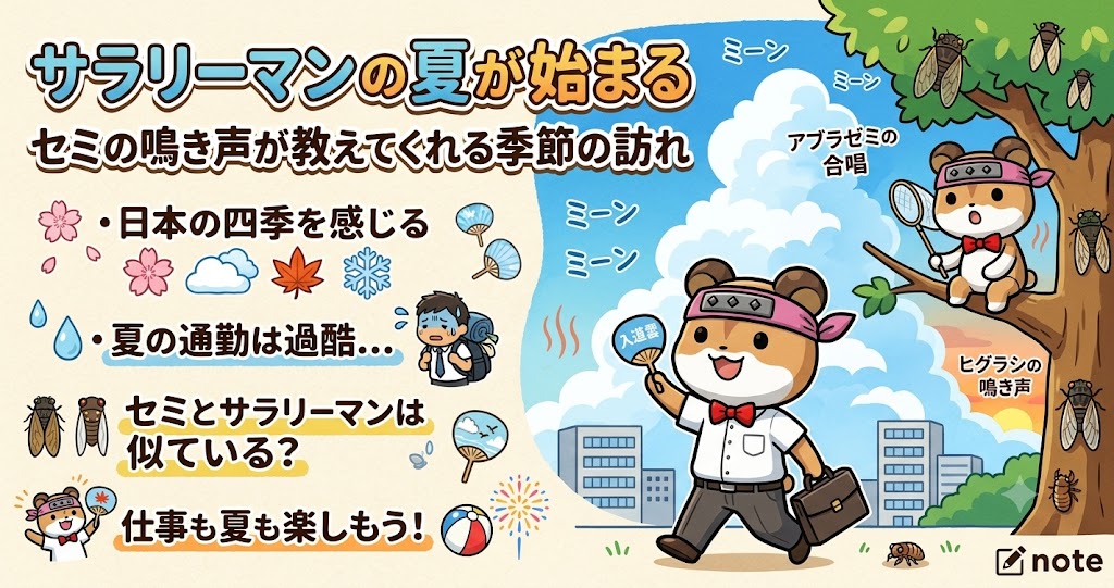 サラリーマンとセミ