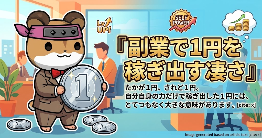 副業で1円を稼ぎだす凄さ
