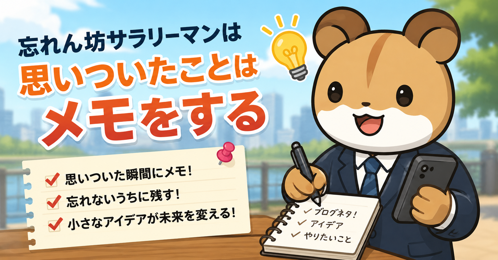 忘れん坊サラリーマンはメモをする