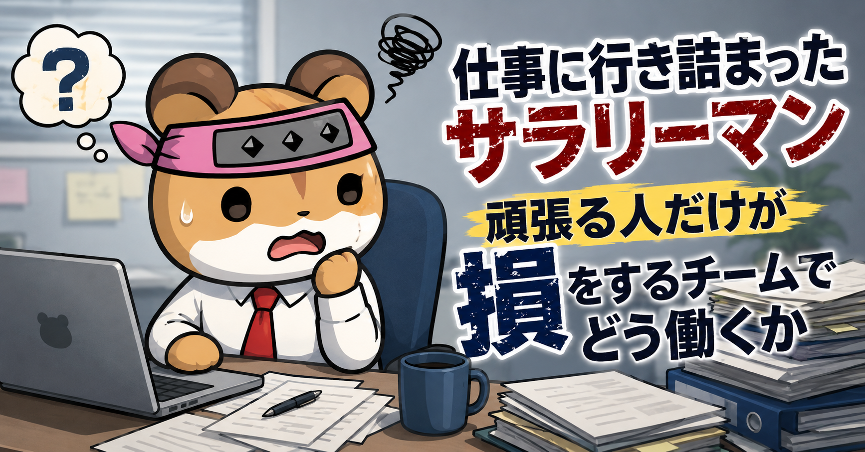仕事に行き詰まったサラリーマン頑張る人だけが損をする