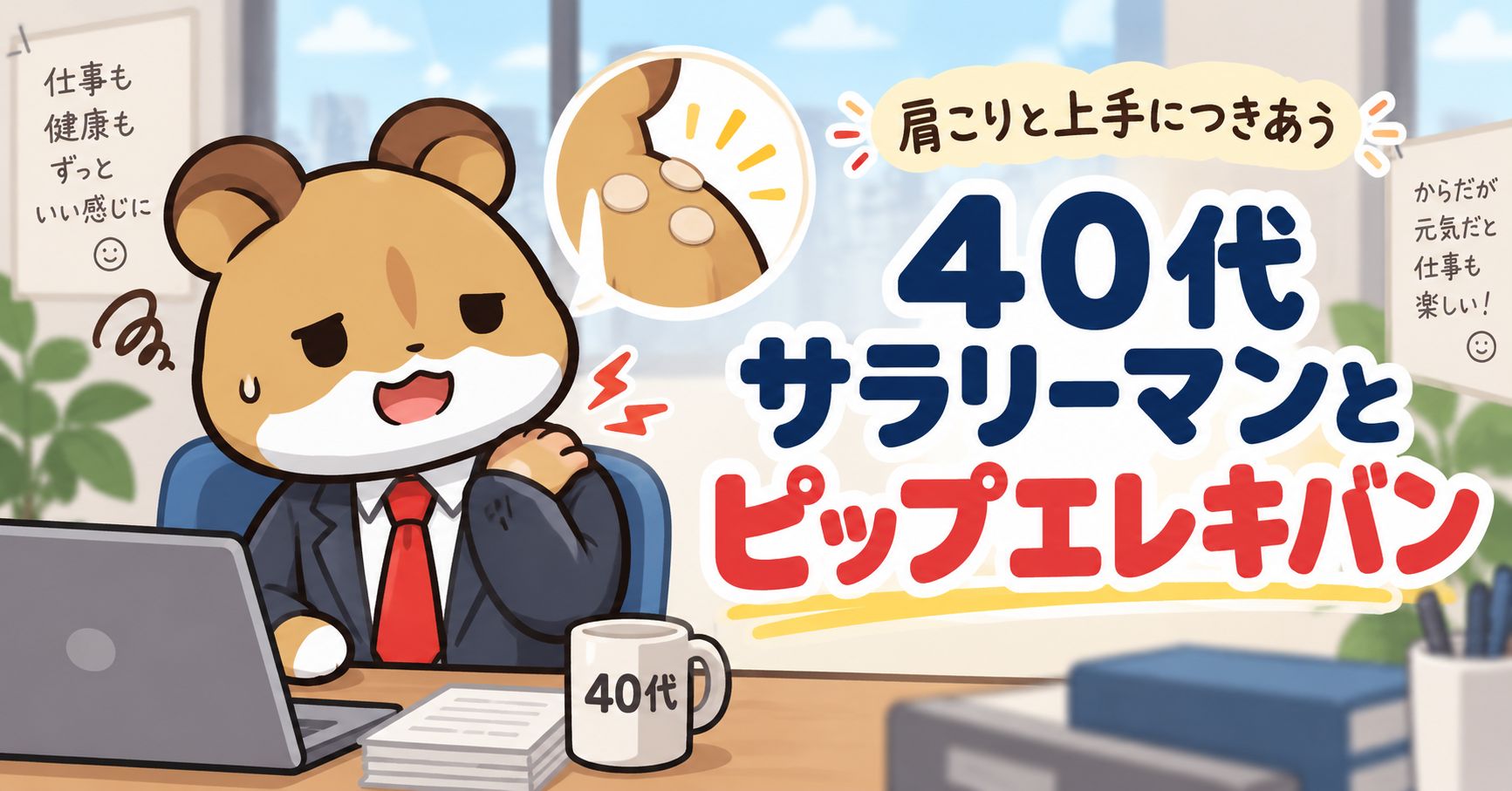 40代サラリーマンとピップエレキバン