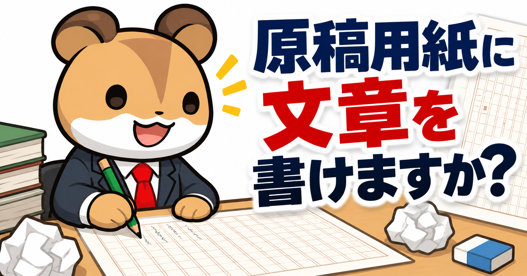 サラリーマンのみなさん原稿用紙に書けますか