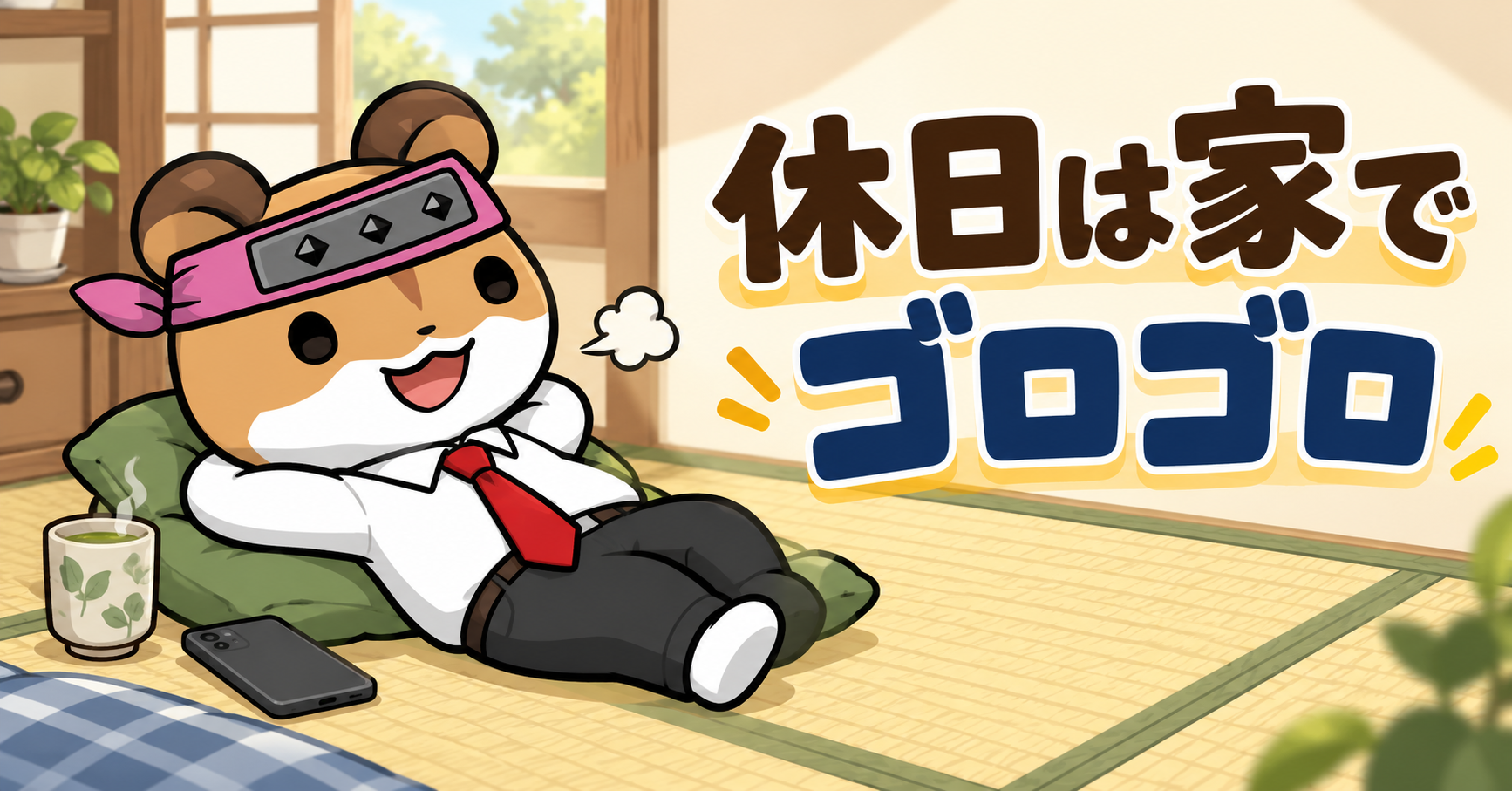 サラリーマンの休日は家でゴロゴロ