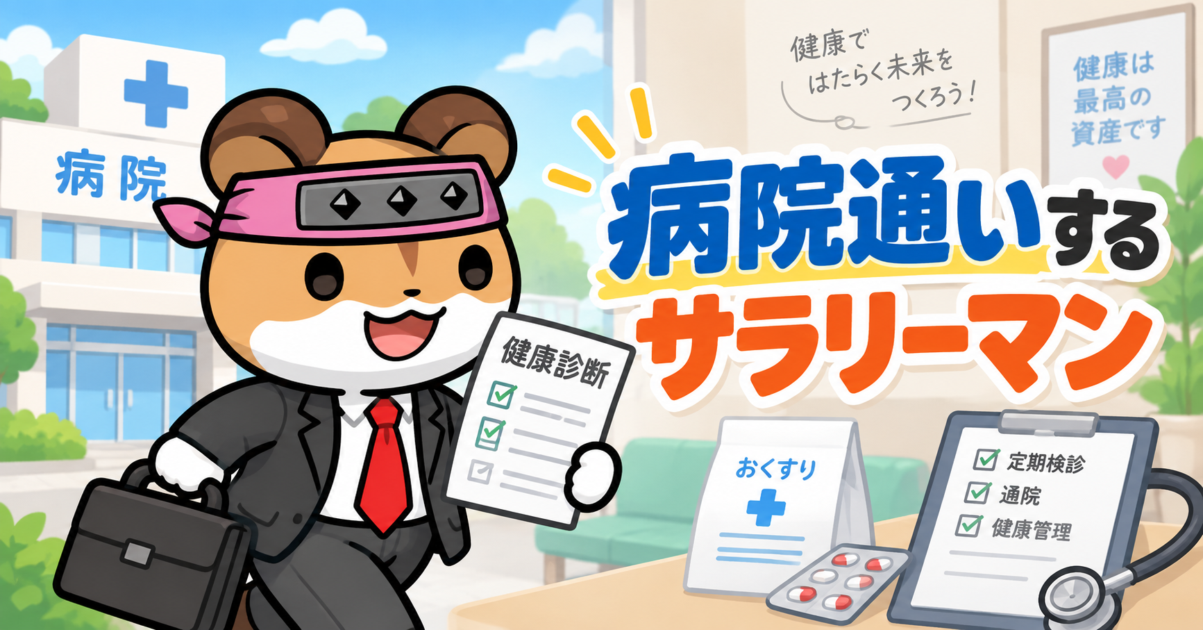 病院通いするサラリーマン