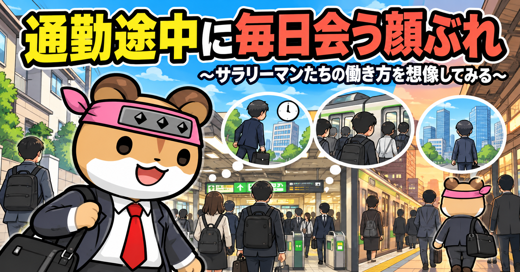 通勤途中に毎日会うサラリーマンの顔ぶれ